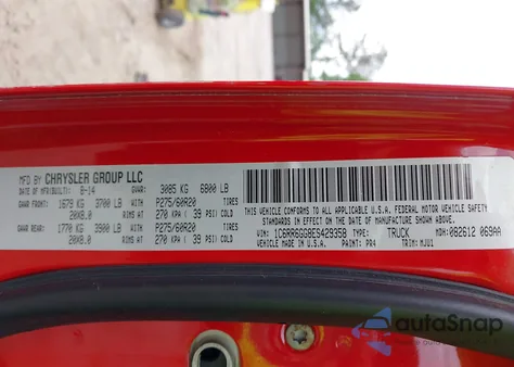 2014 Ram 1500 Big Horn from USA, damaged, VIN 1C6RR6GG8ES429358